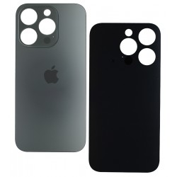 Задня панель корпуса для iPhone 14 Pro, черная, не нужно снимать стекло камеры, big hole Задня панель корпуса для iPhone 14 Pro, черная, не нужно снимать стекло камеры, big hole