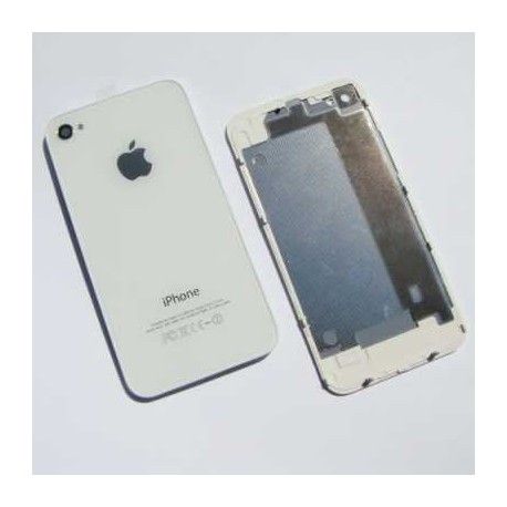 Задняя панель корпуса для Apple iPhone 4G (белая) оригинал с компонентами