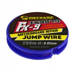 Провід MECHANIC FX-9-200 для монтажу перемичок, мідний, в котушці, D=0.02 mm, L=200 m