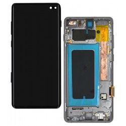 Дисплей для Samsung G975 Galaxy S10 Plus, черный, с тачскрином, с рамкой, оригинал (переклеено стекло) Дисплей для Samsung G975 Galaxy S10 Plus, черный, с тачскрином, с рамкой, оригинал (переклеено стекло)