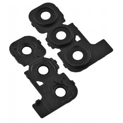 Скло камери для Samsung A245 Galaxy A24, чорний, з рамкою