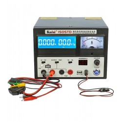 Лабораторный блок питания Kaisi 1505TD 15V 5A цифровая и аналоговая индикация, автовосстановление после КЗ, тестер, USB 5V/2A, DC 9V Лабораторный блок питания Kaisi 1505TD 15V 5A цифровая и аналоговая индикация, автовосстановление после КЗ, тестер, USB 5V/2A, DC 9V