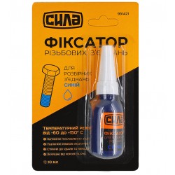 Резьбовой фиксатор герметик анаэробный Сила, 10г, синий, высокой прочности Резьбовой фиксатор герметик анаэробный Сила, 10г, синий, высокой прочности
