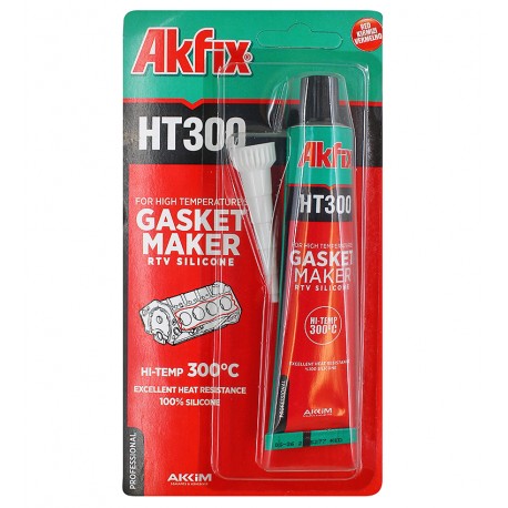 Силиконовый герметик Akfix HT300 50г, красный