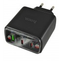 Зарядное устройство Hoco CS44A Smart 2Type-C/1USB, QC/PD, 65W/3A (black)