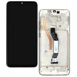 Дисплей для Xiaomi Redmi Note 8 Pro, белый, с сенсорным экраном, с рамкой, High quality, M1906G7I, M1906G7G Дисплей для Xiaomi Redmi Note 8 Pro, белый, с сенсорным экраном, с рамкой, High quality, M1906G7I, M1906G7G