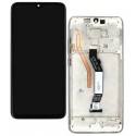 Дисплей для Xiaomi Redmi Note 8 Pro, чорний, з сенсорним екраном, з сріблястою рамкою, High quality, M1906G7I, M1906G7G