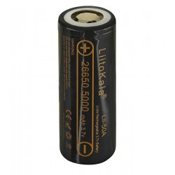 Акумулятор 26650 LiitoKala Lii-50A, (Li-ion 3.7V 5000мАг), високострумовий