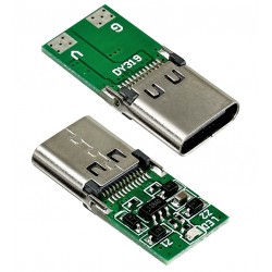 Гнездо с триггером USB Type-C female 2pin без корпуса PD 12V, R13-1 Гнездо с триггером USB Type-C female 2pin без корпуса PD 12V, R13-1