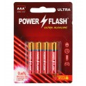 Батарейка PowerFlash Ultra Alcaline R03 (AAA) 4шт.