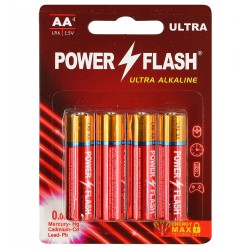 Батарейка PowerFlash Ultra Alcaline R06 (AA) 4шт. Батарейка PowerFlash Ultra Alcaline R06 (AA) 4шт.