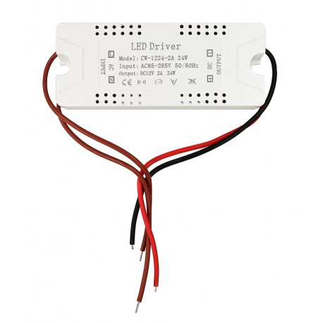 Блок питания 12V 2A,24Вт, прямоугольный в корпусе, CW-1224