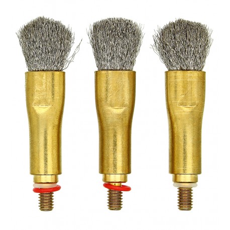 Сменные щетки QianLi Steel Brush (3шт) для ручек с резьбовым или цанговым зажимом (QianLi 012 iHilt, Mechanic, Mega-Idea)