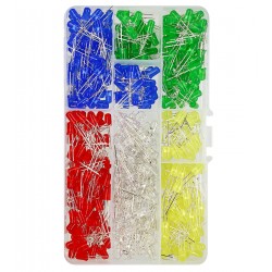 Набор светодиодов 5мм 500 шт в органайзере