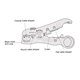 Стриппер для коаксиального кабеля и витой пары Pro sKit CP-505, UTP/STP, CAT 5 круглый телефонный кабель, RG-59/6/11/7