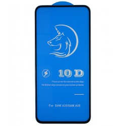 Захисне скло для Samsung A556 Galaxy A55, 3D, Titanium, чорне