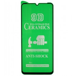 Захисне оргскло для Samsung A055 Galaxy A05, A057 Galaxy A05S, Ceramica, з фаскою, чорне