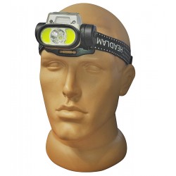 Налобний ліхтарик W-12 (XPE+2COB+red) (ЗП Type-C, акум., датчик руху)