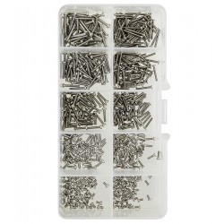 Набір нержавіючих гвинтів М1.4, М1.6 500шт. нерж. 304 Набір нержавіючих гвинтів М1.4, М1.6 500шт. нерж. 304