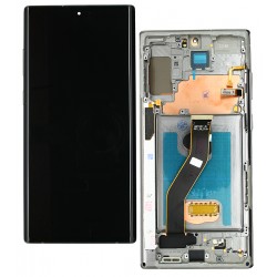 Дисплей для Samsung N975F Galaxy Note 10 Plus, сріблястий, з тачскріном, з рамкою, (OLED) Дисплей для Samsung N975F Galaxy Note 10 Plus, сріблястий, з тачскріном, з рамкою, (OLED)