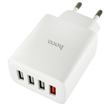 Зарядное устройство Hoco C102A Fuerza four-port charger |4USB, 28,5W/3A, QC3.0| (white)