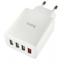 Зарядное устройство Hoco C102A Fuerza four-port charger 4USB, 28,5W/3A, QC3.0 (white)