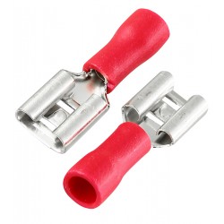 Наконечник плоский изолированный FDD1.25-250, мама, Red Наконечник плоский изолированный FDD1.25-250, мама, Red