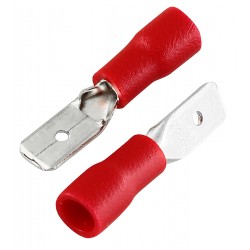 Наконечник плоский ізольований MDD1.25-187(8) папа, Red Наконечник плоский ізольований MDD1.25-187(8) папа, Red