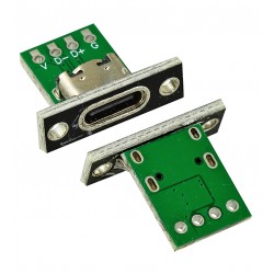 Плата друкована з роз'ємом USB Type-C 4pin female чорна CN-46 Плата друкована з роз'ємом USB Type-C 4pin female чорна CN-46
