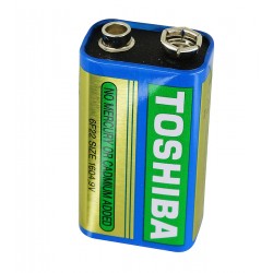 Батарейка Toshiba 6F22, 9V, крона, 1 штука Батарейка Toshiba 6F22, 9V, крона, 1 штука