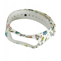 Ремінець для Xiaomi Mi Band 3 / Mi Band 4, з візерунком, пташки Ремінець для Xiaomi Mi Band 3 / Mi Band 4, з візерунком, пташки