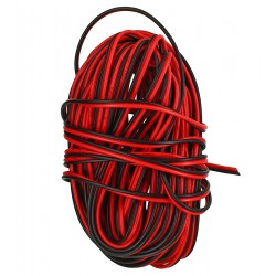 Кабель 22AWG плоский мідний в ПВХ ізоляції. 2х0.33 мм.кв.(17х0.16мм) червоно-чорний. Кабель 22AWG плоский мідний в ПВХ ізоляції. 2х0.33 мм.кв.(17х0.16мм) червоно-чорний.