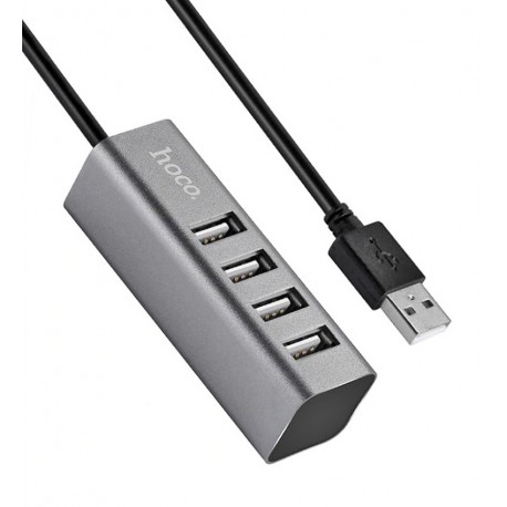 USB-хаб HOCO HB1 4USB 2.0 (F), черный