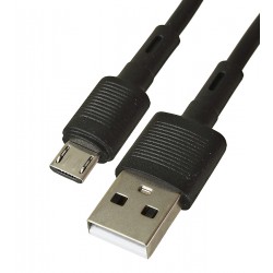 Кабель Micro-USB - USB, Hoco X83, 1 м, 2,4А, black - gold Кабель Micro-USB - USB, Hoco X83, 1 м, 2,4А, black - gold