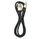 Кабель Type-C - USB, Hoco X26, круглый, 1 метр, в тканевой оплетке, black - gold