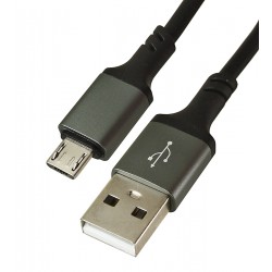 Кабель Micro-USB - USB, Borofone BX83, 1 м, 2,4А, силіконовий, чорний