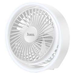 Настольный беспроводной вентилятор Hoco HX22, белый Настольный беспроводной вентилятор Hoco HX22, белый