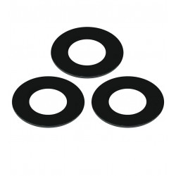 Скло камери для Samsung A256 Galaxy A25, чорне, без рамки, комплект 3 шт.