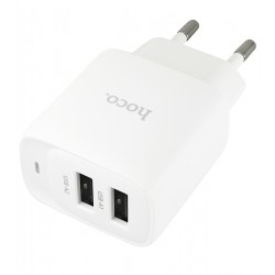 Зарядное устройство HOCO C141A 2USB 2.1A (Белый) Зарядное устройство HOCO C141A 2USB 2.1A (Белый)