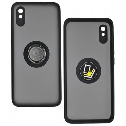 Чехол для Xiaomi Redmi 9A, Goospery Ring, пластик-силикон с кольцом держателем, черный Чехол для Xiaomi Redmi 9A, Goospery Ring, пластик-силикон с кольцом держателем, черный