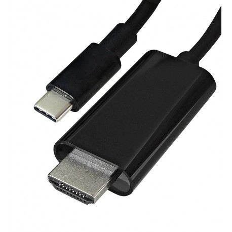 Адаптер перехідник Type-C - HDMI 1.8м, чорний