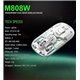 Мышь MARVO Wireless Mouse M808W |2.4G/BT5.1, 1000-1600dpi| (transparent)