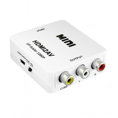 Переходник конвертер MINI, HDMI в AV (HDMI (IN)- гн.3гн.RCA (OUT))