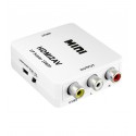 Перехідник конвертер MINI, HDMI в AV (HDMI (IN)- гн.3гн.RCA (OUT))