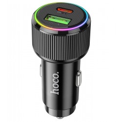 Автомобильное зарядное устройство Hoco NZ14A, Type-C PD38W+USB QC3.0, черный Автомобильное зарядное устройство Hoco NZ14A, Type-C PD38W+USB QC3.0, черный