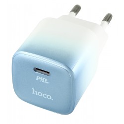 Сетевое зарядное устройство Hoco C101A, Type-C, PD20W/QC, синее