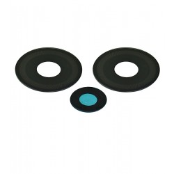 Скло камери для Xiaomi Redmi Note 13 (4G), чорний, комплект 3 шт