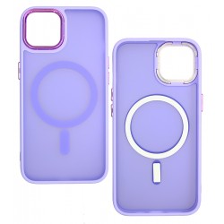 Чохол для Apple iPhone 14 MagSafe Matte, силіконовий, фіалковий Чохол для Apple iPhone 14 MagSafe Matte, силіконовий, фіалковий