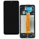 Дисплей для Samsung M127 Galaxy M12, черный, с сенсорным экраном, с рамкой, High Quality