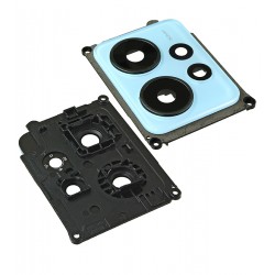 Скло камери для Xiaomi Redmi Note 12 (4G), синій, з рамкою